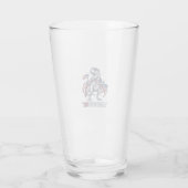 Patriottische T-Rex Amerisaurus Rex Witte Shirt On Glas (Achterkant)
