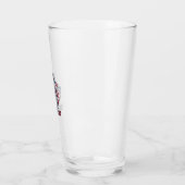 Patriottische T-Rex Amerisaurus Rex Witte Shirt On Glas (Links)