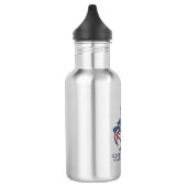 Patriottische T-Rex Amerisaurus Rex Witte Shirt On Waterfles (Links)