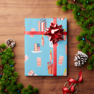 Patriottische Taarten en Cadeaus 4 juli Cadeaupapier