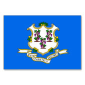 Patriottische tabelkaart met vlag van Connecticut Kaart