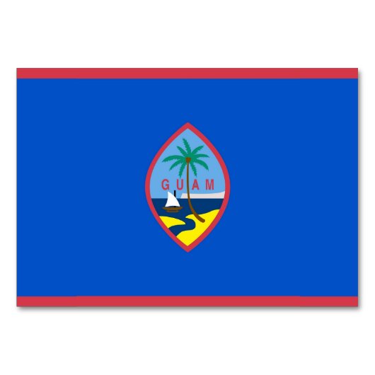 Patriottische tabelkaart met vlag van Guam Kaart (Voorkant)