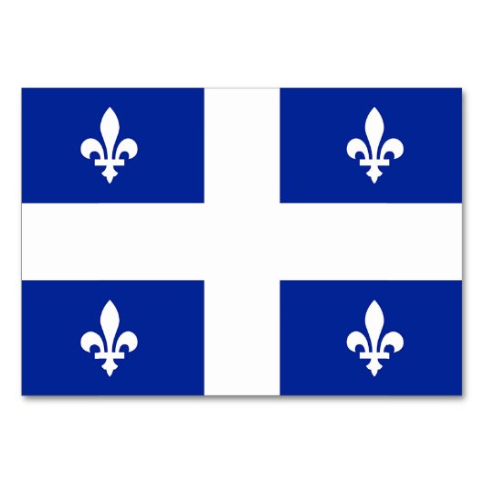 Patriottische tabelkaart met vlag van Quebec Kaart (Voorkant)