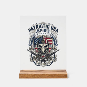 Patriottische Tactische Adelaar Schedel Militaire  Acryl Bord