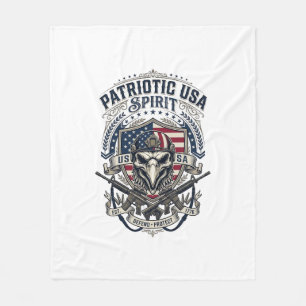 Patriottische Tactische Adelaar Schedel Militaire  Fleece Deken