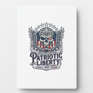 Patriottische Tactische Adelaar Schedel Militaire Fotoplaat