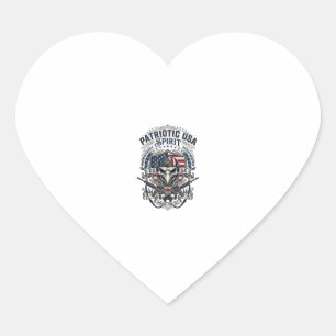 Patriottische Tactische Adelaar Schedel Militaire Hart Sticker