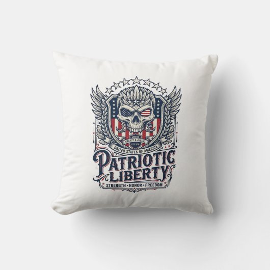 Patriottische Tactische Adelaar Schedel Militaire Kussen (Voorkant)