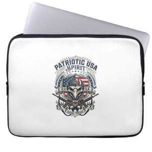 Patriottische Tactische Adelaar Schedel Militaire  Laptop Sleeve