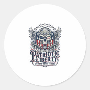 Patriottische Tactische Adelaar Schedel Militaire Ronde Sticker