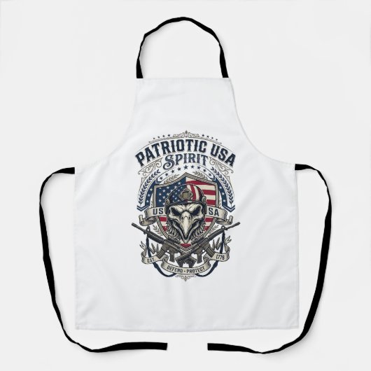 Patriottische Tactische Adelaar Schedel Militaire Schort (Voorkant)