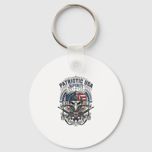 Patriottische Tactische Adelaar Schedel Militaire  Sleutelhanger