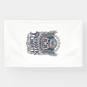 Patriottische Tactische Adelaar Schedel Militaire  Spandoek