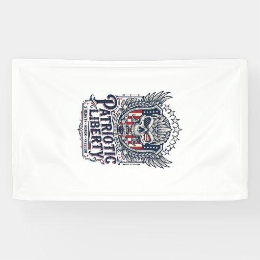 Patriottische Tactische Adelaar Schedel Militaire Spandoek (Horizontaal)