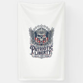 Patriottische Tactische Adelaar Schedel Militaire Spandoek (Verticaal)