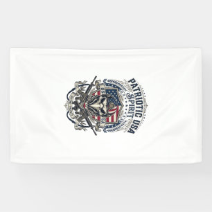 Patriottische Tactische Adelaar Schedel Militaire  Spandoek