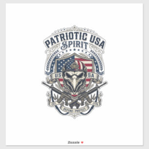Patriottische Tactische Adelaar Schedel Militaire Sticker