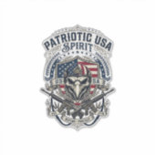 Patriottische Tactische Adelaar Schedel Militaire  Sticker (Voorkant)