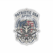 Patriottische Tactische Adelaar Schedel Militaire Sticker (Voorkant)