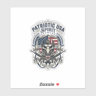 Patriottische Tactische Adelaar Schedel Militaire  Sticker