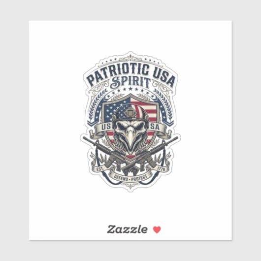 Patriottische Tactische Adelaar Schedel Militaire Sticker (Vel)
