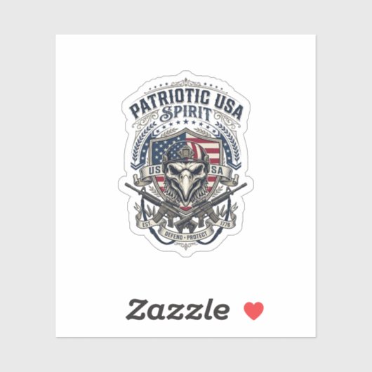 Patriottische Tactische Adelaar Schedel Militaire Sticker (Vel)