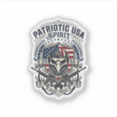 Patriottische Tactische Adelaar Schedel Militaire Sticker (Voorkant)