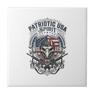 Patriottische Tactische Adelaar Schedel Militaire Tegeltje