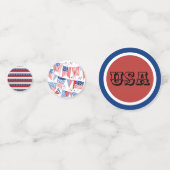 🎉 Patriottische tafel Confetti (Voorkanten)