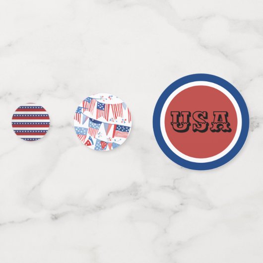 🎉 Patriottische tafel Confetti (Voorkanten)