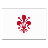 Patriottische tafelkaart met de vlag van Florence Kaart (Achterkant)