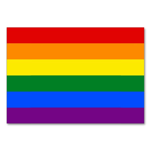 Patriottische tafelkaart met LGBT-vlag Kaart (Achterkant)