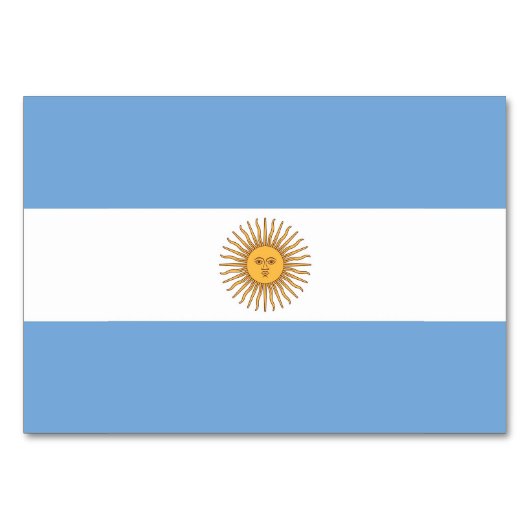 Patriottische tafelkaart met vlag van Argentinië Kaart (Achterkant)