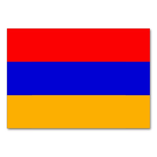 Patriottische tafelkaart met vlag van Armenië Kaart (Voorkant)