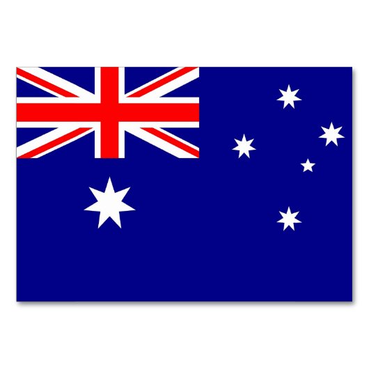 Patriottische tafelkaart met vlag van Australië Kaart (Achterkant)