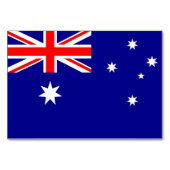 Patriottische tafelkaart met vlag van Australië Kaart (Voorkant)