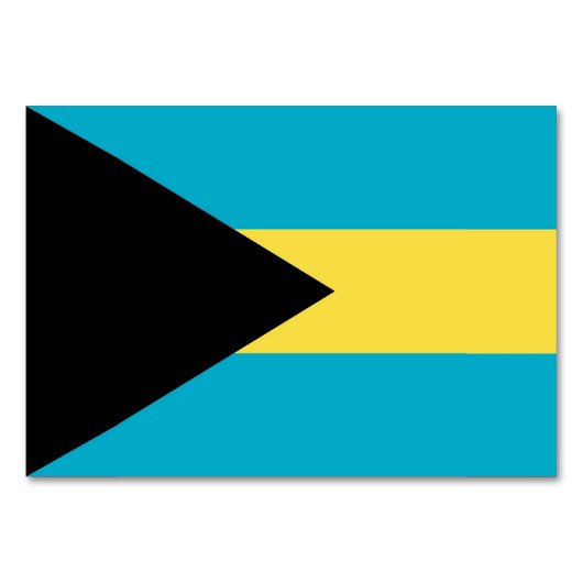 Patriottische tafelkaart met vlag van Bahama's Kaart (Achterkant)