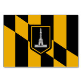 Patriottische tafelkaart met vlag van Baltimore Kaart (Voorkant)