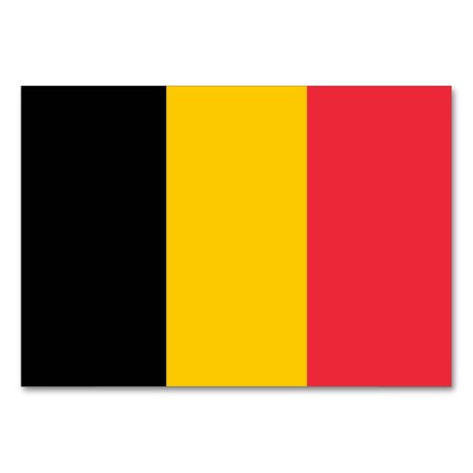 Patriottische tafelkaart met vlag van België Kaart (Achterkant)