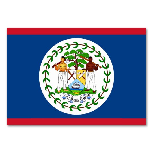 Patriottische tafelkaart met vlag van Belize Kaart (Voorkant)