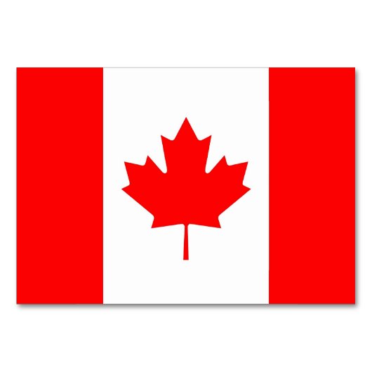 Patriottische tafelkaart met vlag van Canada Kaart (Achterkant)