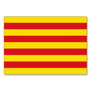 Patriottische tafelkaart met vlag van Catalonië, S Kaart