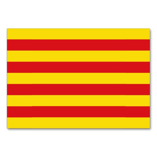 Patriottische tafelkaart met vlag van Catalonië, S Kaart (Voorkant)