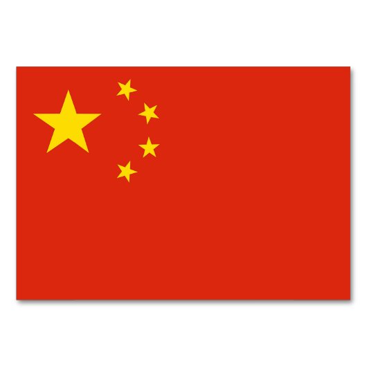 Patriottische tafelkaart met vlag van China Kaart (Achterkant)