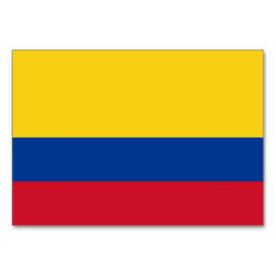 Patriottische tafelkaart met vlag van Colombia Kaart
