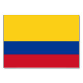 Patriottische tafelkaart met vlag van Colombia Kaart (Voorkant)