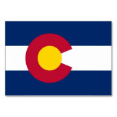 Patriottische tafelkaart met vlag van Colorado Kaart (Achterkant)