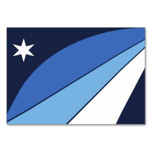 Patriottische tafelkaart met vlag van Columbia, SC Kaart