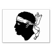 Patriottische tafelkaart met vlag van Corsica Kaart (Voorkant)