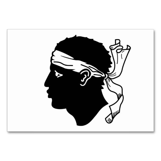 Patriottische tafelkaart met vlag van Corsica Kaart (Voorkant)